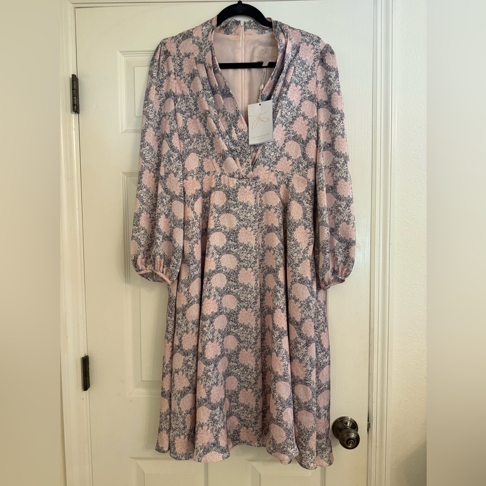 Gal Meets Glam Lizzie Pink and Navy Dress NWT Julia Berolzheimer